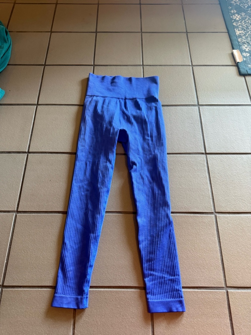 OTTO Ribbed High-Waist Leggings - Royal Blue